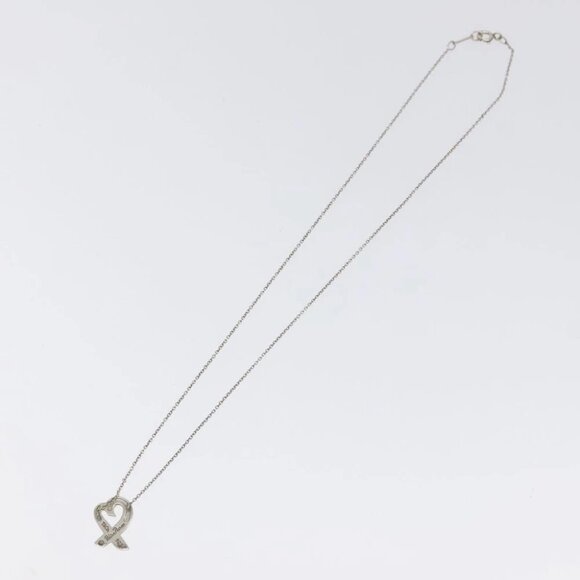 TIFFANY & Co. Loving Heart Necklace Ag925 Silver Auth 122404 - Picture 4 of 11